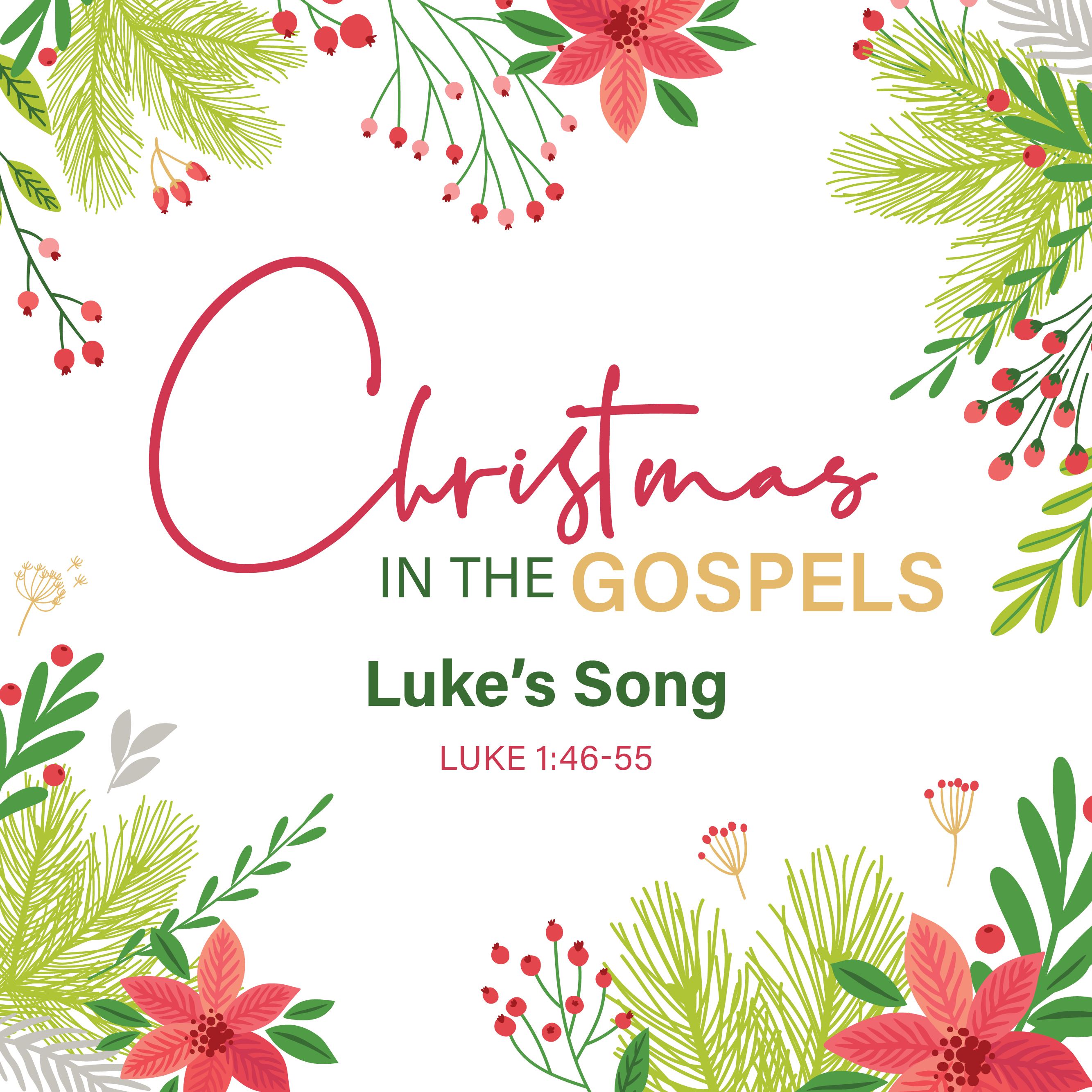 Sunday, December 17
9 & 11 AM Sanctuary Worship
*No 8:15 Chapel service

Christmas in the Gospels: Luke's Song
