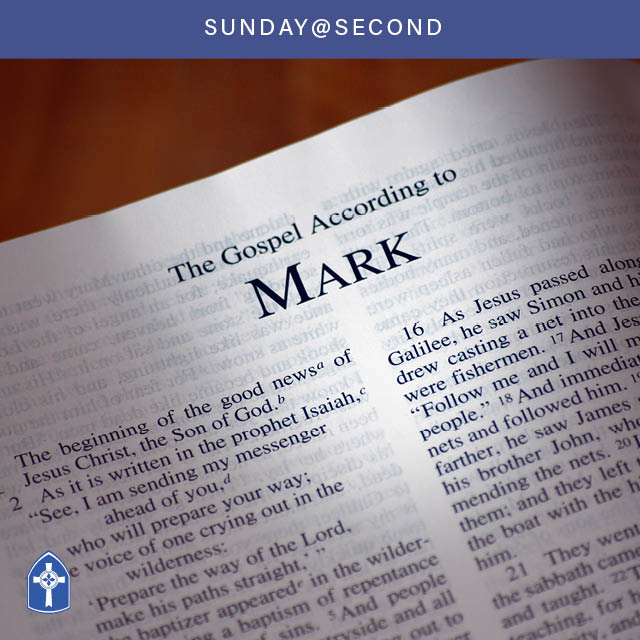 Gospel of Mark
Sundays, 9 AM, Room 403

This class, led by Rev. Gracie Payne and Dr. John Franke, examines the story of Jesus through the Gospel of Mark.
