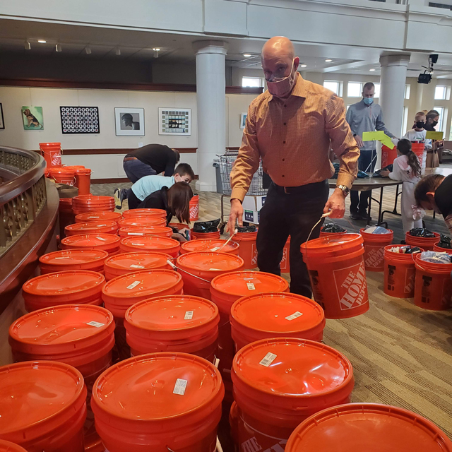 Disaster Relief
Emergency cleanup buckets and hygiene kits

Pick up a bucket in the atrium!
