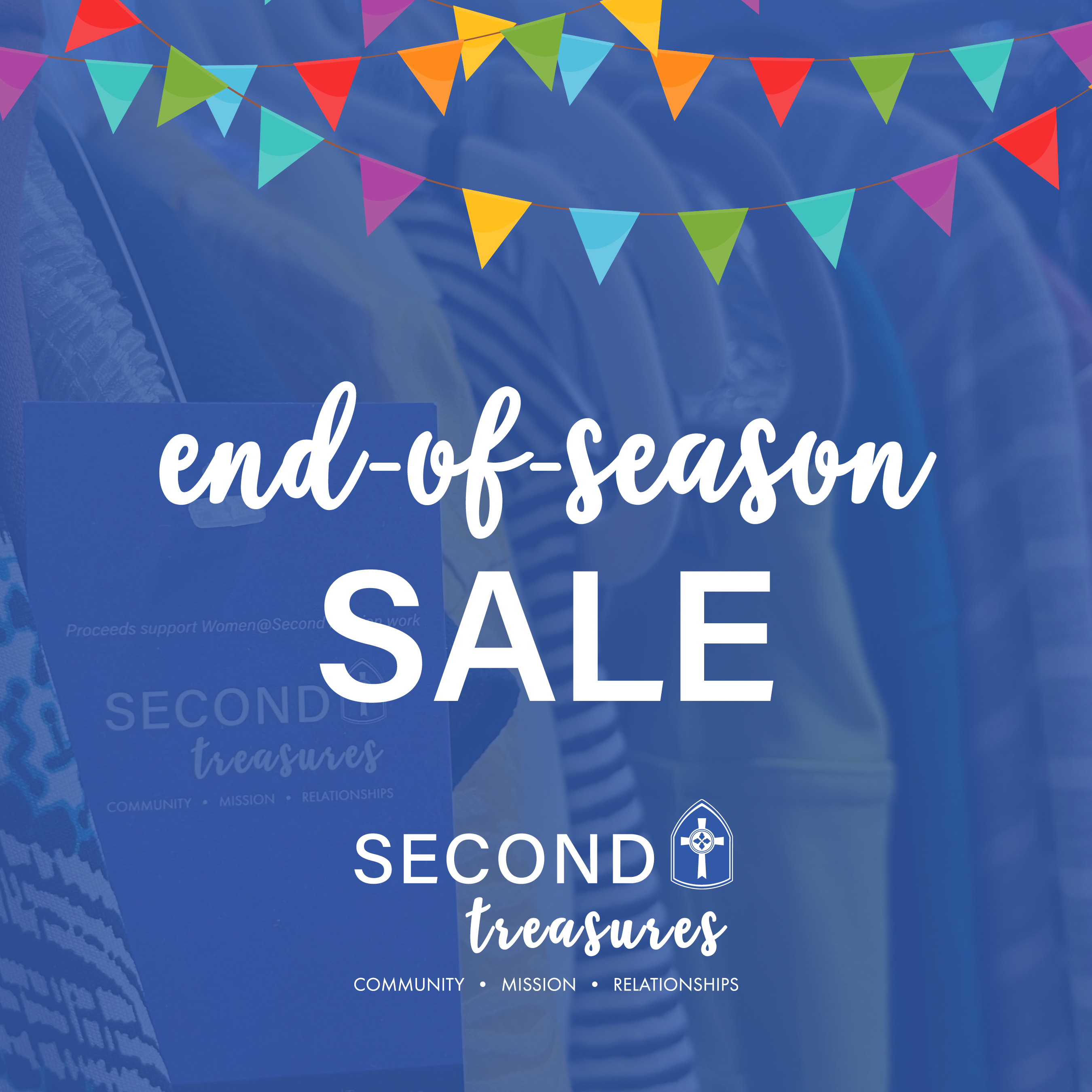 Second Treasures End-of-Season Sale

August 29, 8:30 AM &ndash; 12:30 PM | Multipurpose Room
All items $1 (including clothes, shoes, jewelry, purses)
Cash and credit cards accepted.

Learn More

